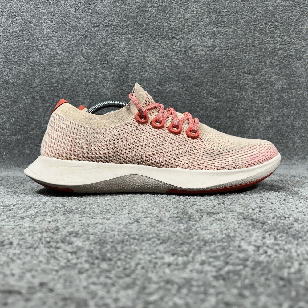 ALLBIRDS Tree Dasher TD Mens Sz 12.5 Coral Red Knit Athletic Running Shoes Used